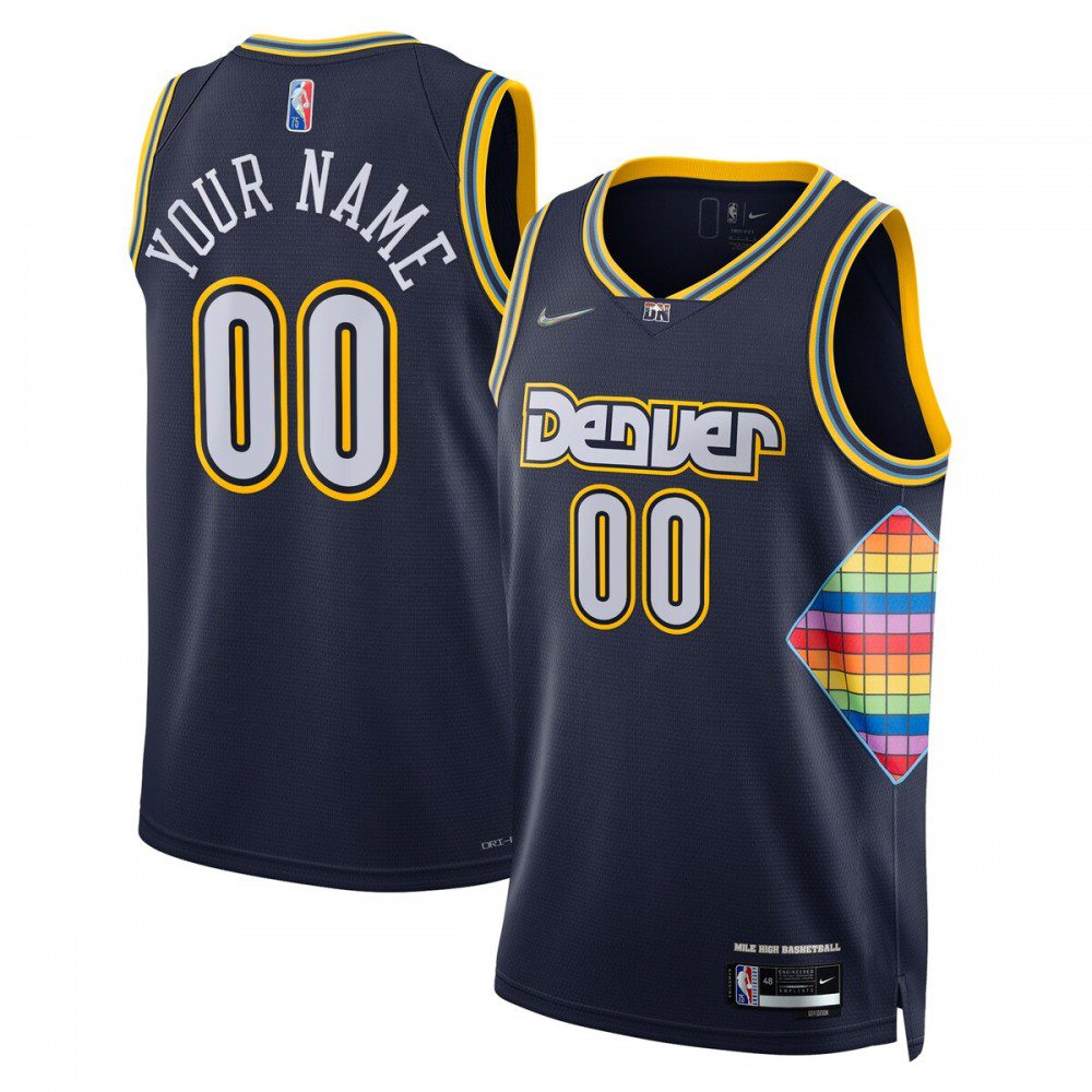 Denver Nuggets 2021/22 Swingman Custom Jersey - City Edition - Navy-Pro Kit Vault | Brand New 26/27 Sports Jerseys